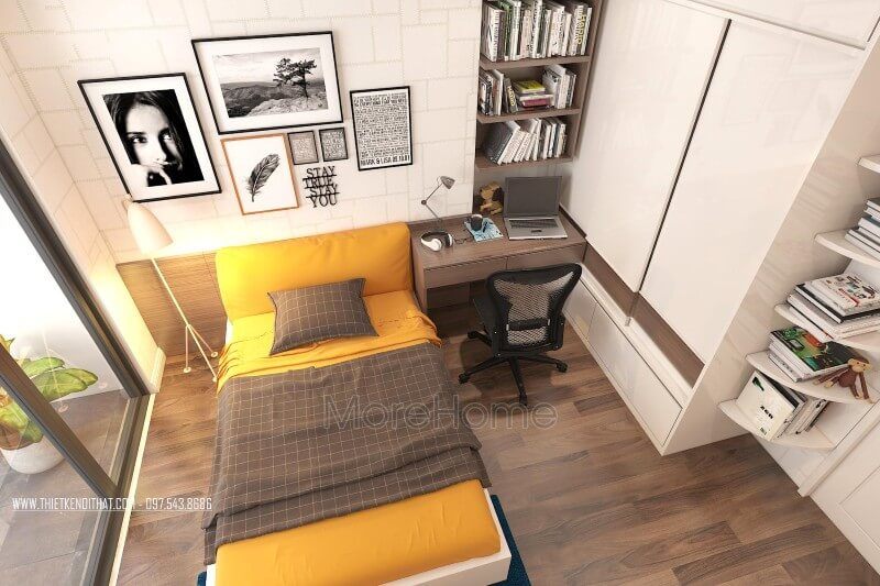 Tủ quần áo từ gỗ công nghiệp acrylic màu trắng trang nhã vừa mang đến tính thẩm mỹ cao vừa tạo cảm giác cơi nới cho không gian