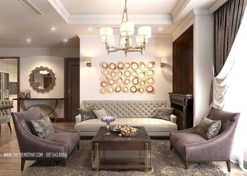 Thiết kế nội thất căn hộ chung cư Park Hill tân cổ điển
