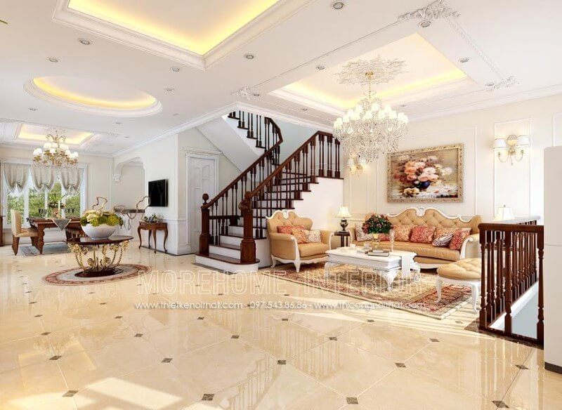 Bàn trà MH-TCD012 phong cách tân cổ điển trí phòng khách chung cư, biệt thự đẹp